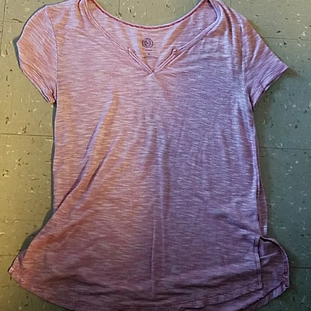 Red and white stripped shirt